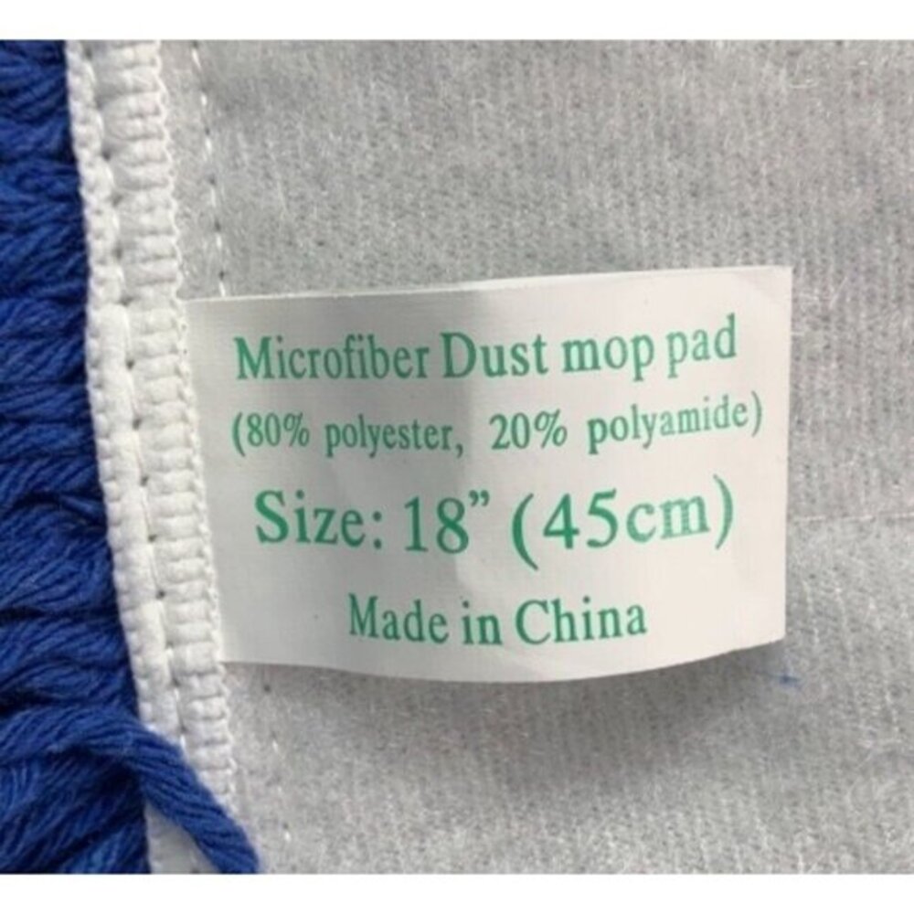 Microfiber Home Dust Mop Pad Grey Blue Cleaner‎ Floor 18" Pack of 12 NEW - Picture 4 of 4